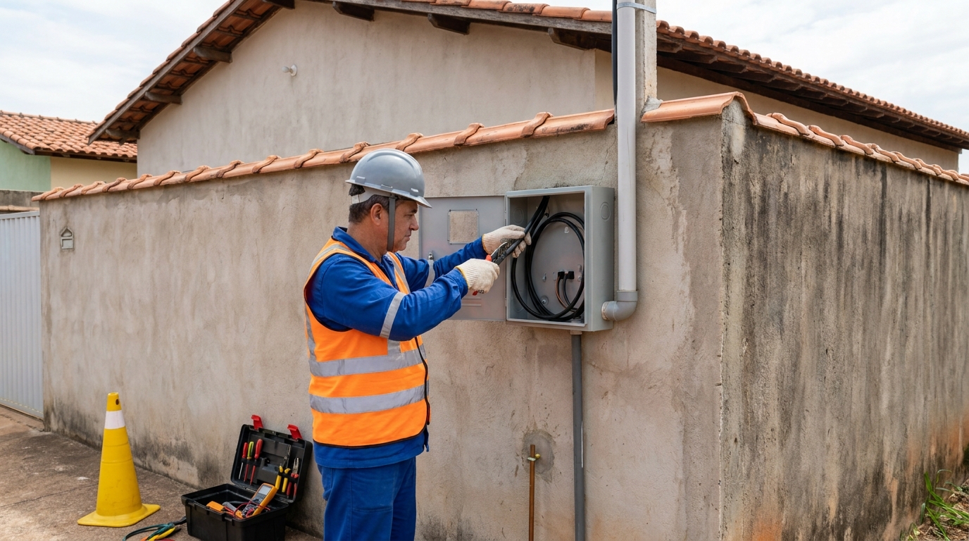 Instalacao de padrao de energia profissional em Uberlândia‑MG