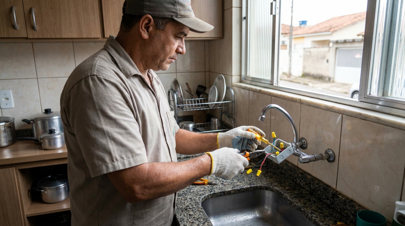 Instalacao de torneira eletrica profissional em Uberlândia‑MG